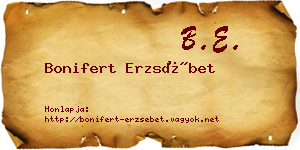 Bonifert Erzsébet névjegykártya